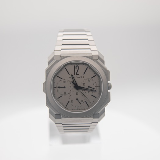 Bvlgari Octo Finissimo Chronograph Automatic Grey Dial Titanium Men's Watch 103068