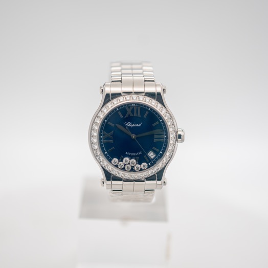 Chopard Happy Diamonds Happy Sport Automatic Blue Dial Diamond Ladies Watch 278559-3007