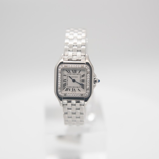 Cartier Panthere de Cartier 22 mm Quartz Silver Dial Diamond Ladies Watch W4PN0007