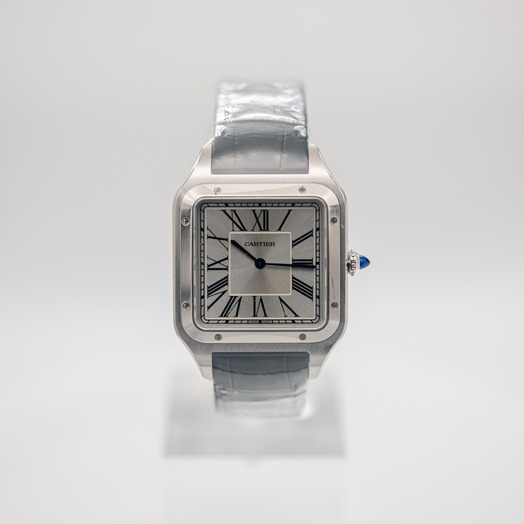 Cartier Santos-Dumont XL Model Manual-Winding Silver Dial Men's Watch WSSA0032